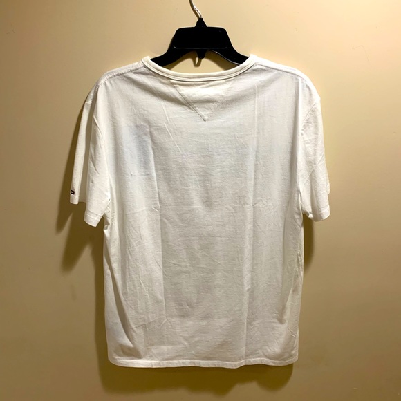 Tommy Hilfiger White Graphic Logo Tee Size L - Picture 7 of 7